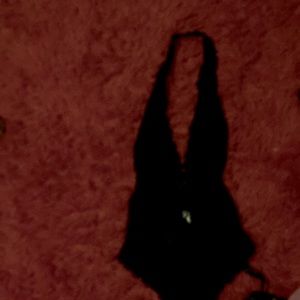 Size small, forever 21 onesie shirt, lace black